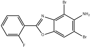 4,6-DIBROMO-2-(2-FLUOROPHENYL)-1,3-BENZOXAZOL-5-AMINE Structural