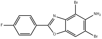 4,6-DIBROMO-2-(4-FLUOROPHENYL)-1,3-BENZOXAZOL-5-AMINE Structural