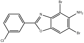 4,6-DIBROMO-2-(3-CHLOROPHENYL)-1,3-BENZOXAZOL-5-AMINE Structural