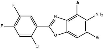 4,6-DIBROMO-2-(2-CHLORO-4,5-DIFLUOROPHENYL)-1,3-BENZOXAZOL-5-AMINE