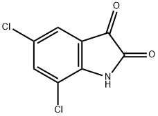 5,7-Dichloro-1H-indole-2,3-dione Structural