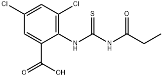 3,5-DICHLORO-2-[[[(1-OXOPROPYL)AMINO]THIOXOMETHYL]AMINO]-BENZOIC ACID