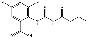 3,5-DICHLORO-2-[[[(1-OXOBUTYL)AMINO]THIOXOMETHYL]AMINO]-BENZOIC ACID