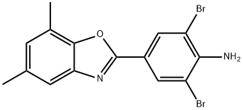 2,6-DIBROMO-4-(5,7-DIMETHYL-1,3-BENZOXAZOL-2-YL)ANILINE Structural