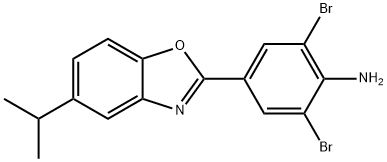 2,6-DIBROMO-4-(5-ISOPROPYL-1,3-BENZOXAZOL-2-YL)ANILINE Structural