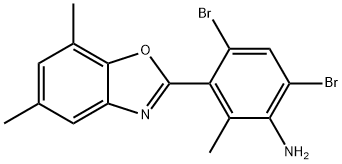 4,6-DIBROMO-3-(5,7-DIMETHYL-1,3-BENZOXAZOL-2-YL)-2-METHYLANILINE