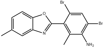 4,6-DIBROMO-2-METHYL-3-(5-METHYL-1,3-BENZOXAZOL-2-YL)ANILINE Structural