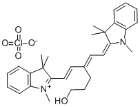 2-[(1E,3E)-3-(3-HYDROXYPROPYL)-5-(1,3,3-TRIMETHYL-1,3-DIHYDRO-2H-INDOL-2-YLIDENE)-1,3-PENTADIENYL]-1,3,3-TRIMETHYL-3H-INDOLIUM PERCHLORATE Structural