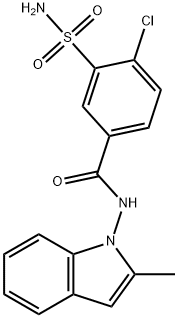 INDAPAMIDE RELATED COMPOUND A (50 MG) (4-CHLORO-N-(2-METHYL-INDOL-1-YL)-3-SULFAMOYLBEN-ZAMIDE) (AS) Structural