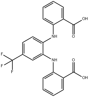 Benzoic  acid,  2,2-[[4-(trifluoromethyl)-1,2-phenylene]diimino]bis-  (9CI) Structural