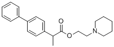 Methyl-p-xenylacetate ester of beta-piperidinoethanol Structural