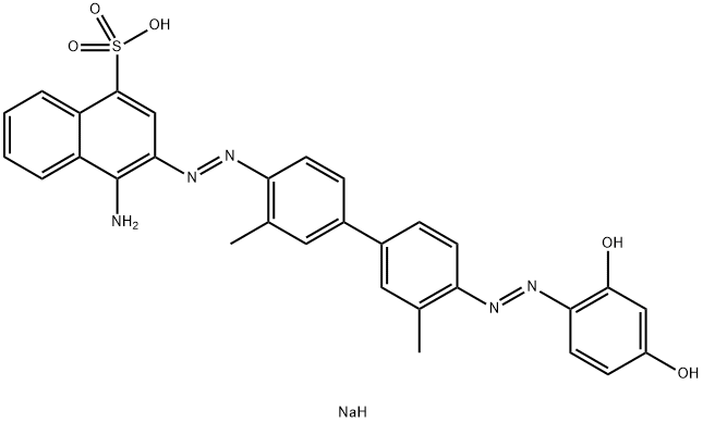 4-Amino-3-[[4'-[(2,4-dihydroxyphenyl)azo]-3,3'-dimethyl-1,1'-biphenyl-4-yl]azo]-1-naphthalenesulfonic acid sodium salt