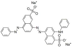 disodium 8-(phenylamino)-5-[[4-(phenylazo)-7-sulphonato-1-naphthyl]azo]naphthalenesulphonate  Structural