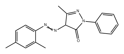 4-[(2,4-Dimethylphenyl)azo]-2,4-dihydro-5-methyl-2-phenyl-3H-pyrazol-3-one Structural Picture