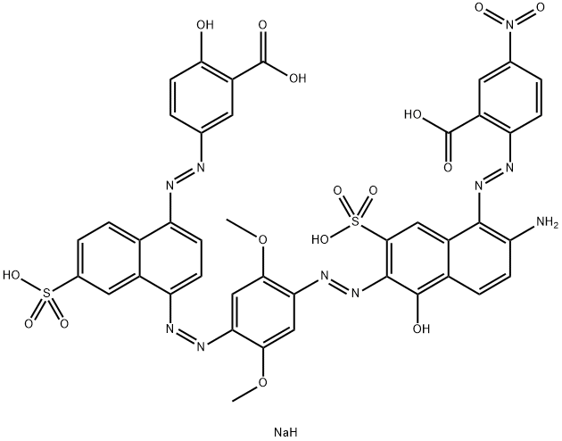 tetrasodium 2-[[2-amino-6-[[4-[[4-[(3-carboxylato-4-hydroxyphenyl)azo]-7-sulphonato-1-naphthyl]azo]-2,5-dimethoxyphenyl]azo]-5-hydroxy-7-sulphonato-1-naphthyl]azo]-5-nitrobenzoate 