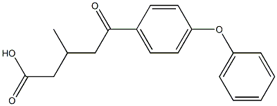 3-METHYL-5-OXO-5-(4-PHENOXYPHENYL)VALERIC ACID Structural