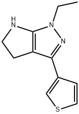 Pyrrolo[2,3-c]pyrazole, 1-ethyl-1,4,5,6-tetrahydro-3-(3-thienyl)- (9CI) Structural