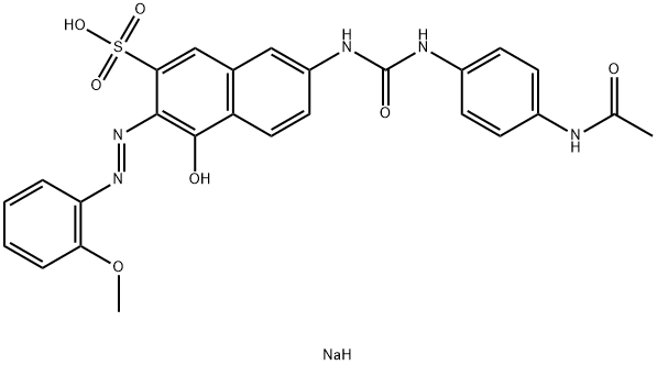 7-[[[[4-(Acetylamino)phenyl]amino]carbonyl]amino]-4-hydroxy-3-[(2-methoxyphenyl)azo]-2-naphthalenesulfonic acid sodium salt Structural