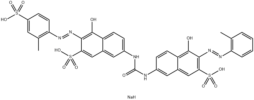 trisodium 4-hydroxy-7-[[[[5-hydroxy-7-sulphonato-6-[(o-tolyl)azo]-2-naphthyl]amino]carbonyl]amino]-3-[(2-methyl-4-sulphonatophenyl)azo]naphthalene-2-sulphonate 