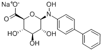 beta-D-Glucopyranuronic acid, 1-((1,1'-biphenyl)-4-ylhydroxyamino)-1-deoxy-, monosodium salt