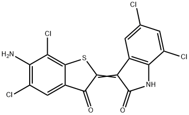 3-(6-Amino-5,7-dichloro-3-oxobenzo[b]thiophen-2(3H)-ylidene)-5,7-dichloroindolin-2-one Structural