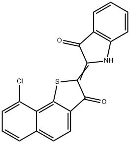 2-(9-Chloro-3-oxonaphtho[1,2-b]thiophen-2(3H)-ylidene)-1H-indol-3(2H)-one Structural