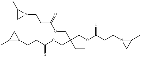 Trimethylolpropane tris(2-methyl-1-aziridinepropionate) Structural