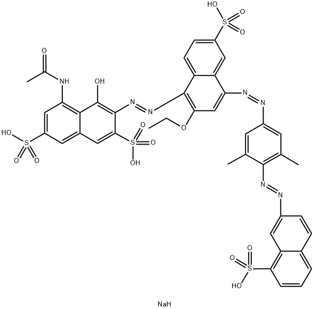 tetrasodium 5-(acetylamino)-3-[[4-[[3,5-dimethyl-4-[(8-sulphonato-2-naphthyl)azo]phenyl]azo]-2-ethoxy-6-sulphonato-1-naphthyl]azo]-4-hydroxynaphthalene-2,7-disulphonate