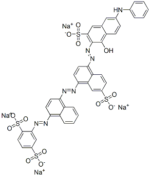 tetrasodium 2-[[4-[[4-[[1-hydroxy-6-(phenylamino)-3-sulphonato-2-naphthyl]azo]-7-sulphonato-1-naphthyl]azo]-1-naphthyl]azo]benzene-1,4-disulphonate  Structural