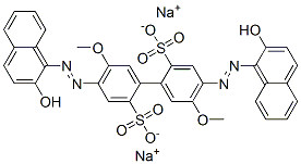 disodium 4,4'-bis[(2-hydroxy-1-naphthyl)azo]-5,5'-dimethoxy[1,1'-biphenyl]-2,2'-disulphonate  