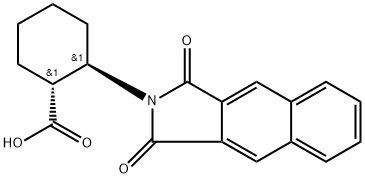 (1R,2R)-2-(NAPHTHALENE-2,3-DICARBOXIMIDO)CYCLOHEXANECARBOXYLIC ACID Structural