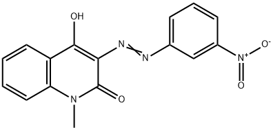 4-hydroxy-1-methyl-3-[(3-nitrophenyl)azo]-2-quinolone  Structural