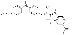 2-[2-[4-[(4-ethoxyphenyl)methylamino]phenyl]vinyl]-5-(methoxycarbonyl)-1,3,3-trimethyl-3H-indolium chloride 