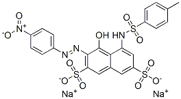 disodium 4-hydroxy-3-[(4-nitrophenyl)azo]-5-[[(p-tolyl)sulphonyl]amino]naphthalene-2,7-disulphonate  Structural Picture