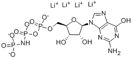 GUANYLYL-5'-IMIDODIPHOSPHATE, TETRALITHIUM SALT Structural