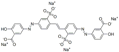 tetrasodium 5,5'-[vinylenebis[(3-sulphonato-4,1-phenylene)azo]]bis(salicylate)  Structural