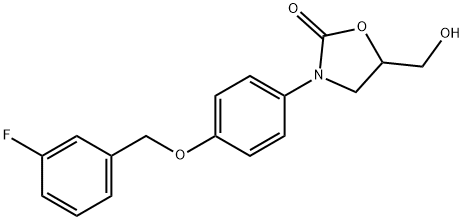 3-(4-((3-Fluorophenyl)methoxy)phenyl)-5-(hydroxymethyl)-2-oxazolidinon e Structural