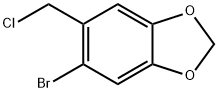 5-BROMO-6-(CHLOROMETHYL)-1,3-BENZODIOXOLE Structural