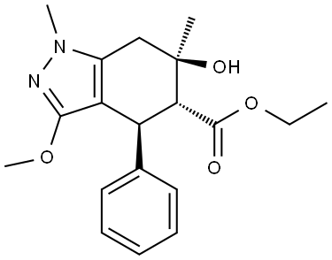 ethyl (4S,5R,6S)-6-hydroxy-3-methoxy-1,6-dimethyl-4-phenyl-5,7-dihydro -4H-indazole-5-carboxylate Structural