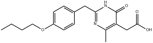 2-(4-Butoxybenzyl)-6-hydroxy-4-methyl-5-pyrimidineacetic acid Structural