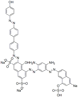 5-[[2,4-Diamino-5-[(8-hydroxy-6-sodiosulfo-2-naphthalenyl)azo]phenyl]azo]-4-hydroxy-3-[[4'-[(4-hydroxyphenyl)azo][1,1'-biphenyl]-4-yl]azo]naphthalene-2,7-disulfonic acid disodium salt