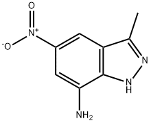 3-METHYL-5-NITRO-1H-INDAZOL-7-AMINE Structural