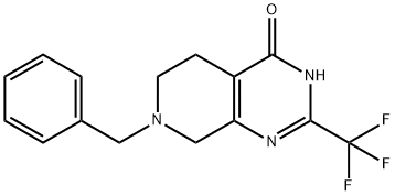 7-BENZYL-2-(TRIFLUOROMETHYL)-5,6,7,8-TETRAHYDROPYRIDO[3,4-D]PYRIMIDIN-4-OL Structural