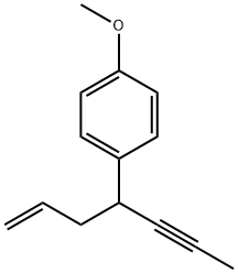Benzene, 1-methoxy-4-[1-(1-propynyl)-3-butenyl]- (9CI) Structural