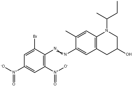 6-[(2-Bromo-4,6-dinitrophenyl)azo]-1,2,3,4-tetrahydro-7-methyl-1-(sec-butyl)-3-quinolinol Structural