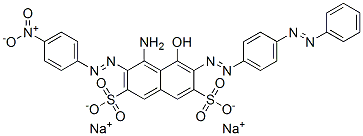 4-Amino-5-hydroxy-3-[(4-nitrophenyl)azo]-6-[[4-(phenylazo)phenyl]azo]naphthalene-2,7-disulfonic acid disodium salt Structural