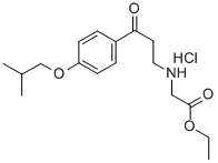 N-(3-(4-(2-Methylpropoxy)phenyl)-3-oxopropyl)glycine ethyl ester hydro chloride Structural