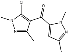 (5-CHLORO-1,3-DIMETHYL-1H-PYRAZOL-4-YL)(1,3-DIMETHYL-1H-PYRAZOL-5-YL)METHANONE Structural