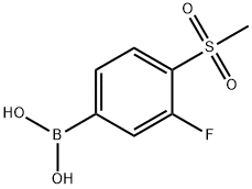 3-FLUORO-4-(METHYLSULFONYL)PHENYLBORONIC ACID Structural