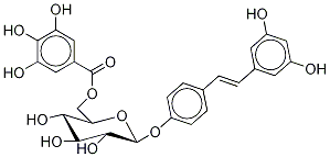 Resveratrol 4'-(6"-galloylglucoside) Structural